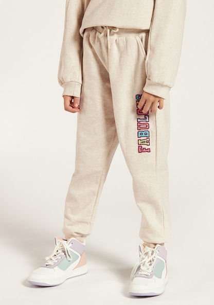 Juniors Typographic Detail Hoodie and Jogger Set-Clothes Sets-image-3