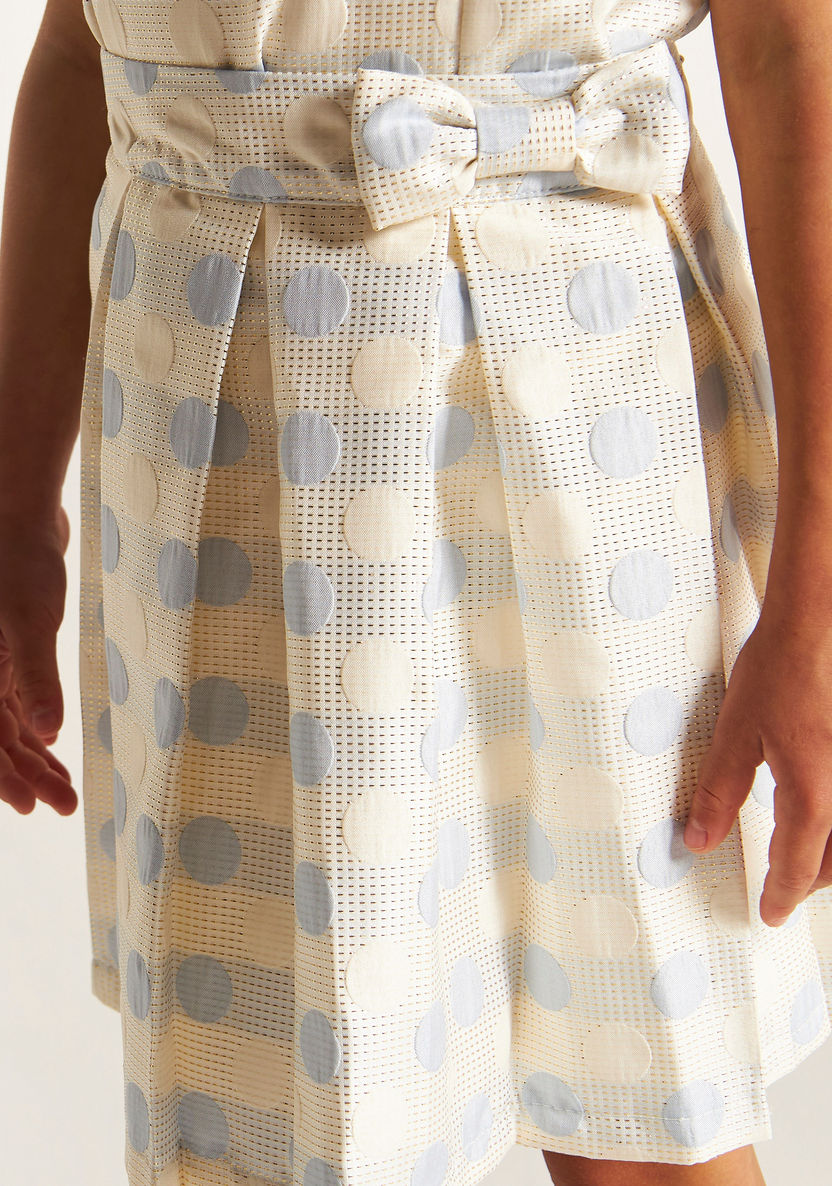 Juniors Textured Knee-Length Skirt with Elasticised Waistband-Skirts-image-2