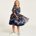 Juniors Embroidered A-line Dress with Short Sleeves and Zip Closure-Dresses%2C Gowns and Frocks-thumbnail-1