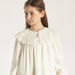Eligo Solid Top with Scalloped Collar and Long Sleeves-Blouses-thumbnail-2