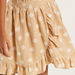 Floral Print Skirt with Flounce Hem and Shirred Waistband-Skirts-thumbnailMobile-2