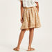 Floral Print Skirt with Flounce Hem and Shirred Waistband-Skirts-thumbnail-3