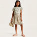 Floral Print Skirt with Flounce Hem and Shirred Waistband-Skirts-thumbnail-0