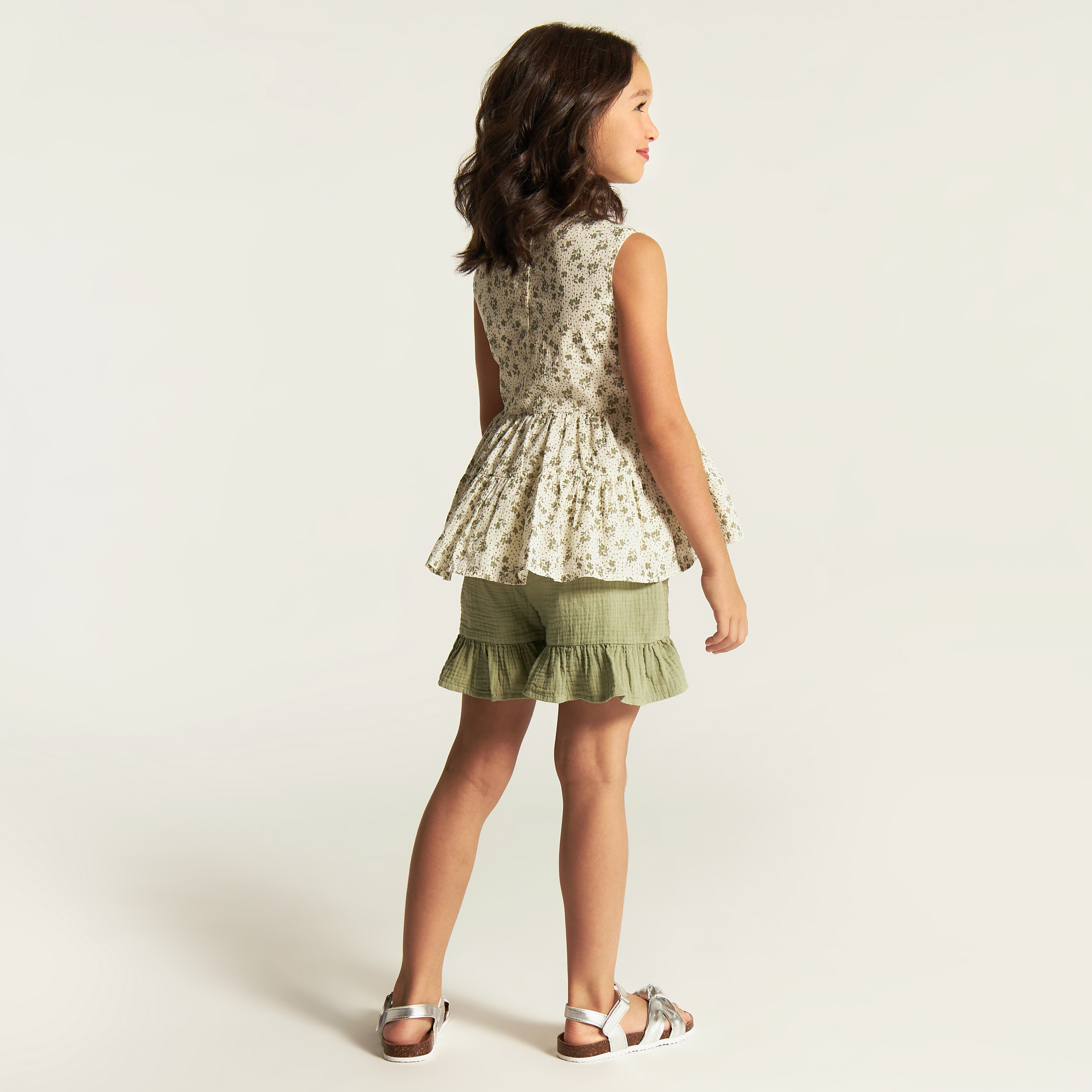 Eligo All Over Floral Print Sleeveless Top and Shorts Set-girls-clothing-setsandcoords-image-4