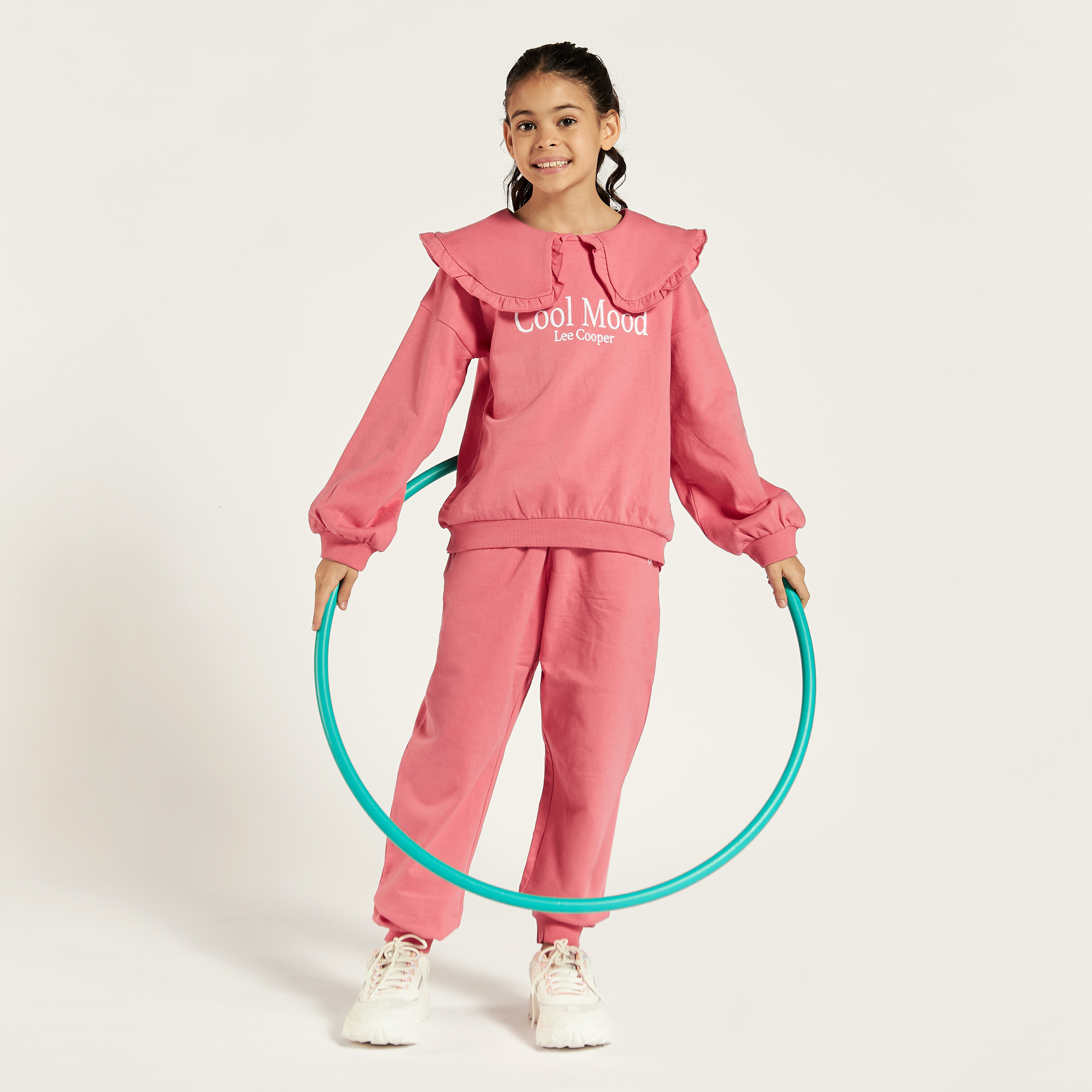 Lee Cooper Printed Jog Pants with Pocket and Ruffle Detail-girls-clothing-bottoms-trousers-image-1