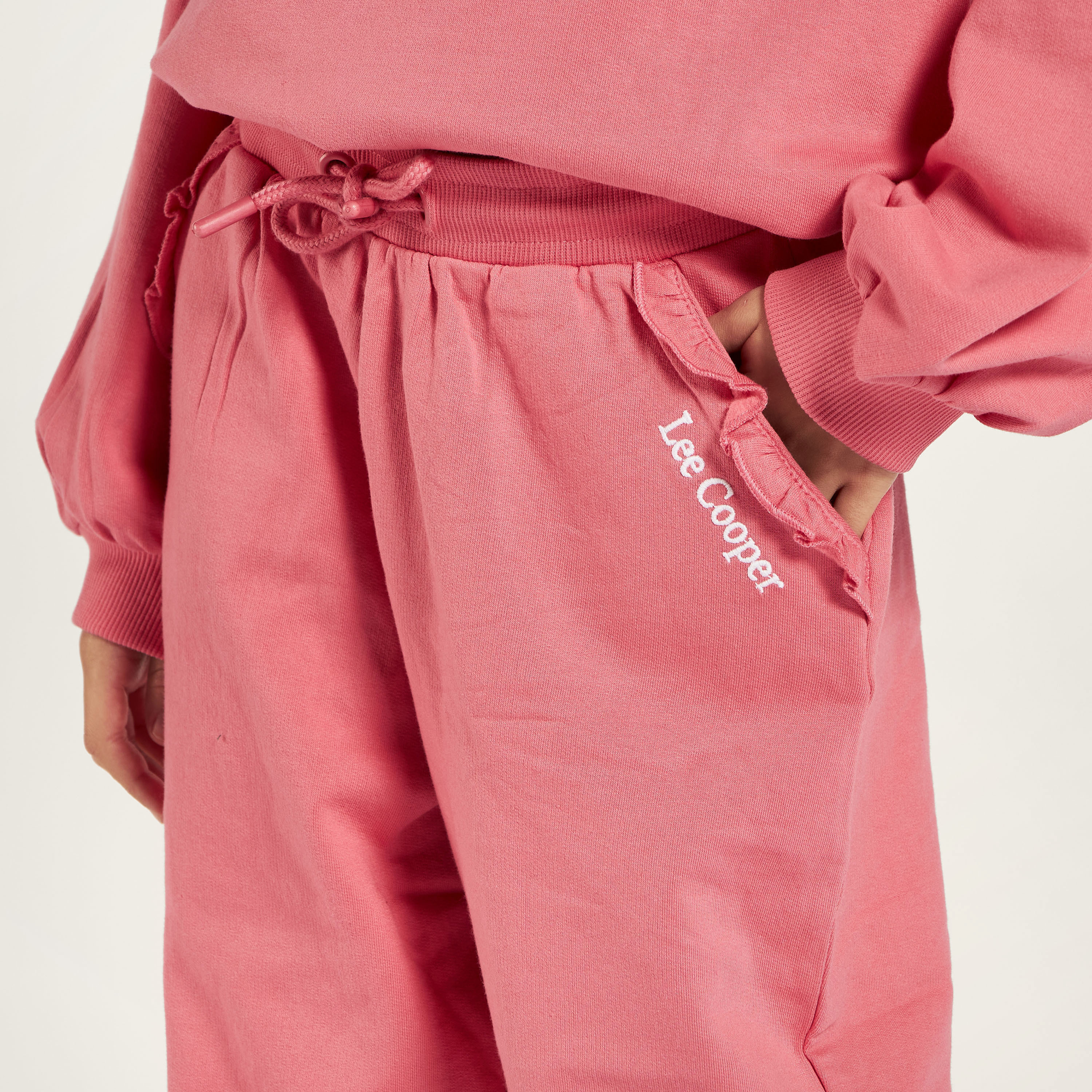 Lee Cooper Printed Jog Pants with Pocket and Ruffle Detail-girls-clothing-bottoms-trousers-image-3
