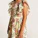 Lee Cooper All Over Floral Print Sleeveless Maxi Dress with Ruffle Detail-Dresses%2C Gowns and Frocks-thumbnail-2