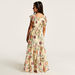 Lee Cooper All Over Floral Print Sleeveless Maxi Dress with Ruffle Detail-Dresses%2C Gowns and Frocks-thumbnail-3