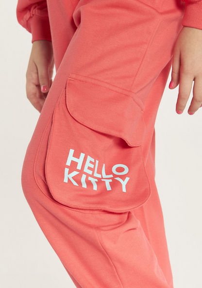Sanrio Hello Kitty Print Joggers with Drawstring Closure and Pockets