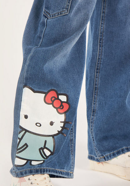 Sanrio Girls' Hello Kitty Print Flared Jeans
