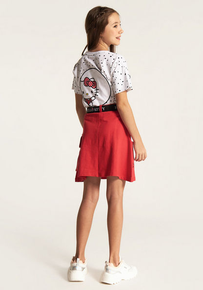Sanrio Hello Kitty Embroidered Skirt with Belt