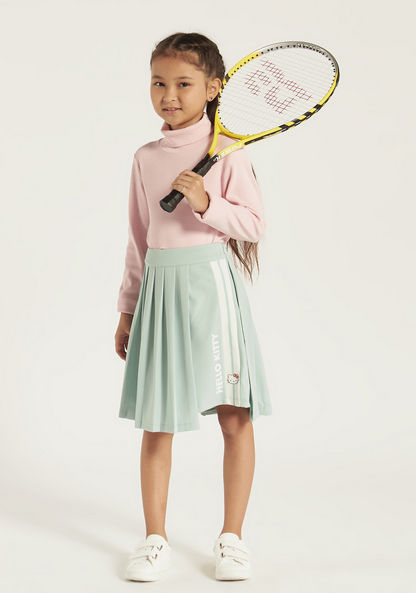 Sanrio Hello Kitty Print A-line Skirt with Elasticised Waistband-Skirts-image-0