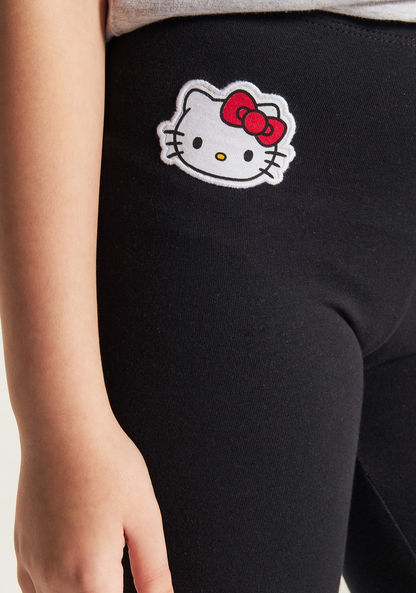 Sanrio Hello Kitty Print Mid-Rise Leggings with Elasticated Waistband - Set of 2