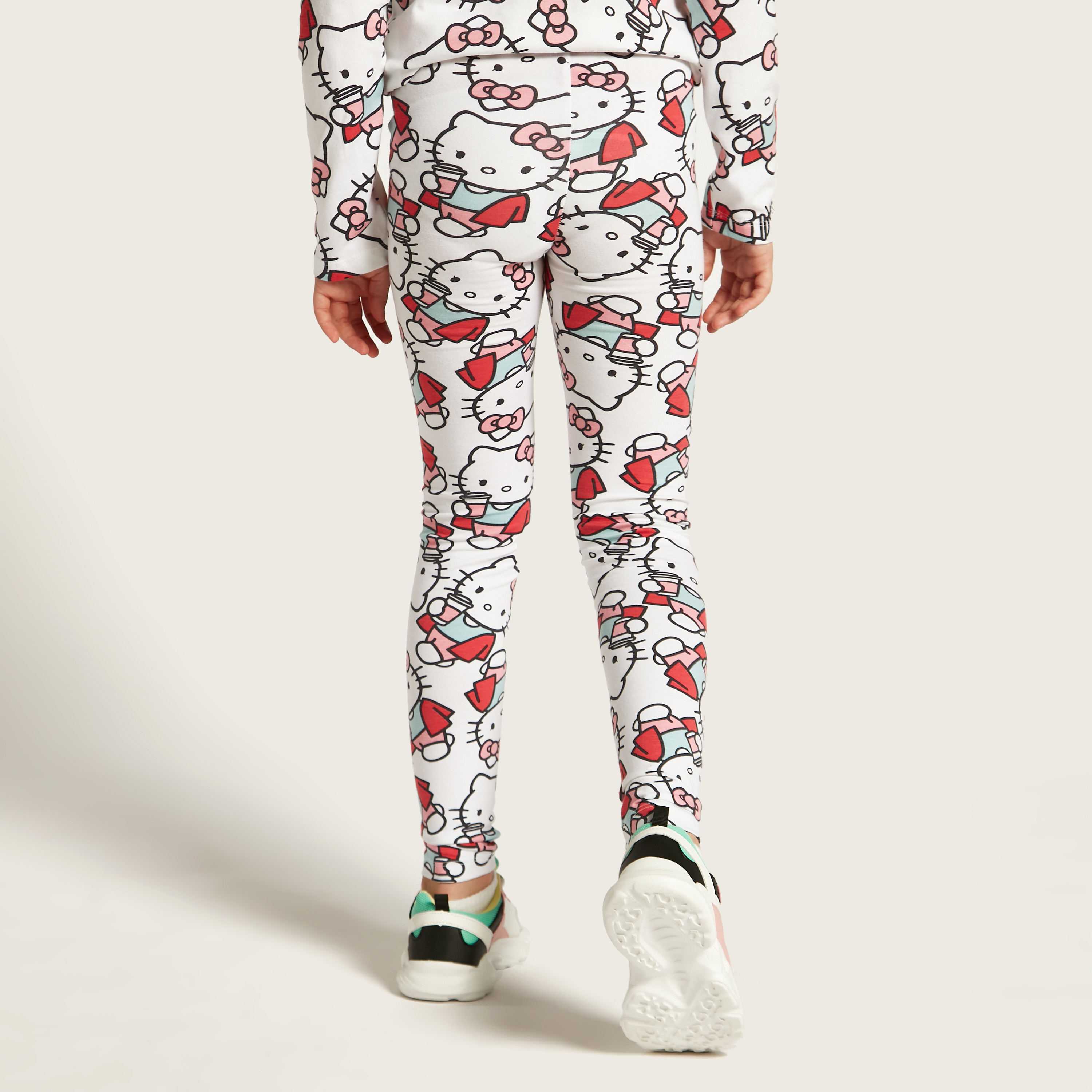 Sanrio Hello Kitty Print Leggings with Elasticated Waistband - Set of 2-girls-clothing-bottoms-leggings-image-5