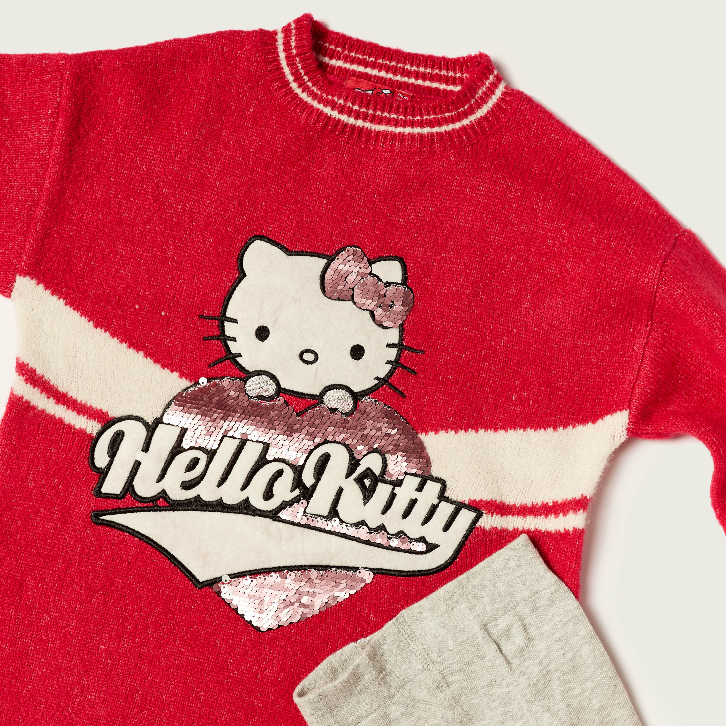 Sanrio Hello Kitty Embroidered Pullover and Stockings Set-girls-clothing-dressesandjumpsuits-image-4