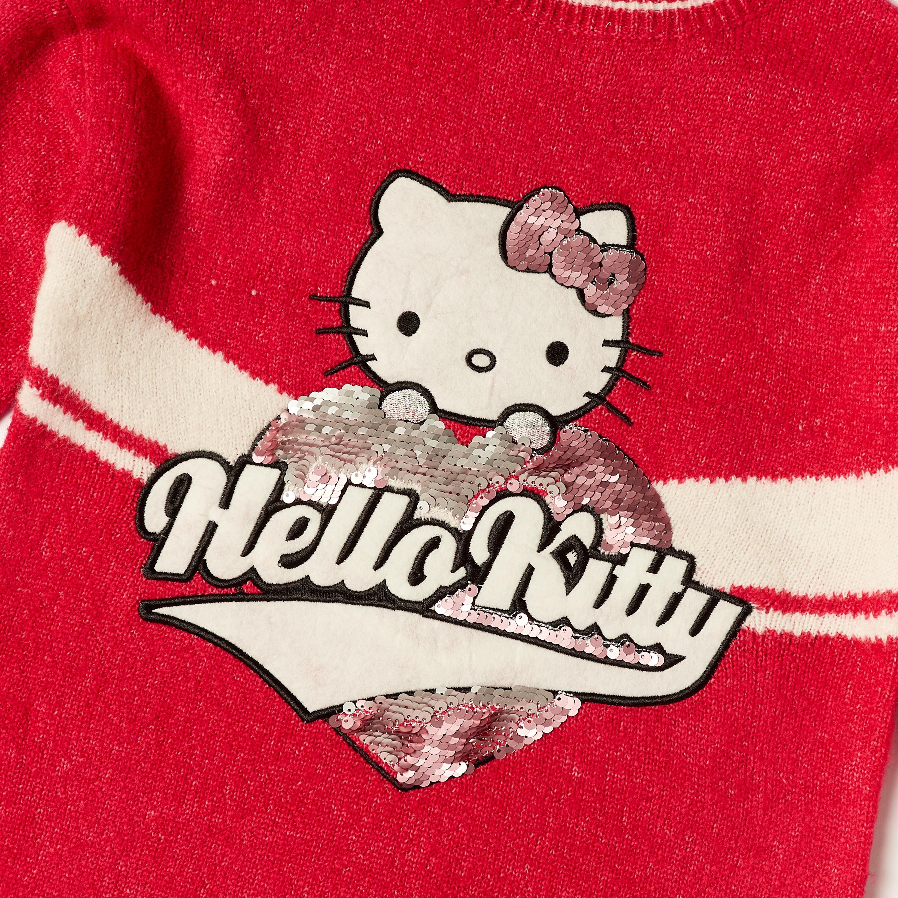 Sanrio Hello Kitty Embroidered Pullover and Stockings Set-girls-clothing-dressesandjumpsuits-image-5