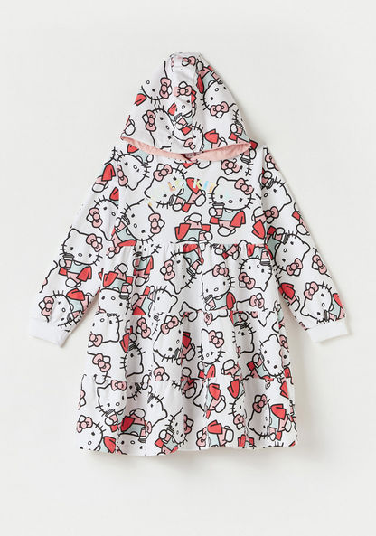 Sanrio Hello Kitty Dress with Hood and Long Sleeves-Dresses%2C Gowns and Frocks-image-0