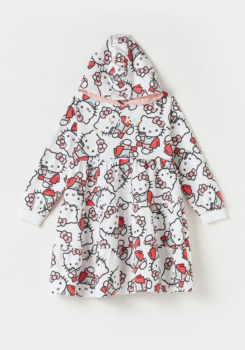 Sanrio Hello Kitty Dress with Hood and Long Sleeves-Dresses, Gowns & Frocks-image-0