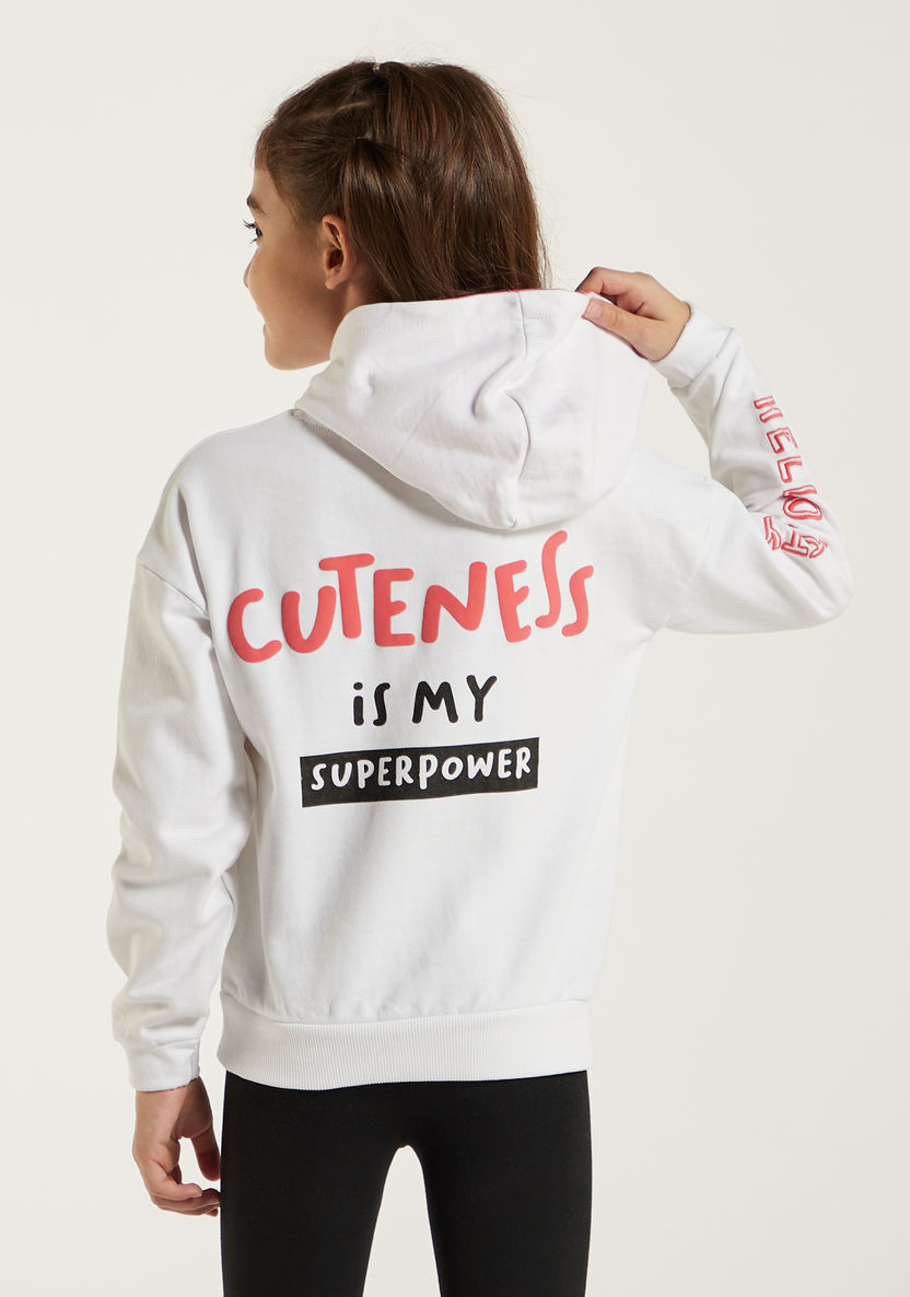 Sanrio Hello Kitty Print Sweatshirt with Hood and Long Sleeves-Sweatshirts-image-3
