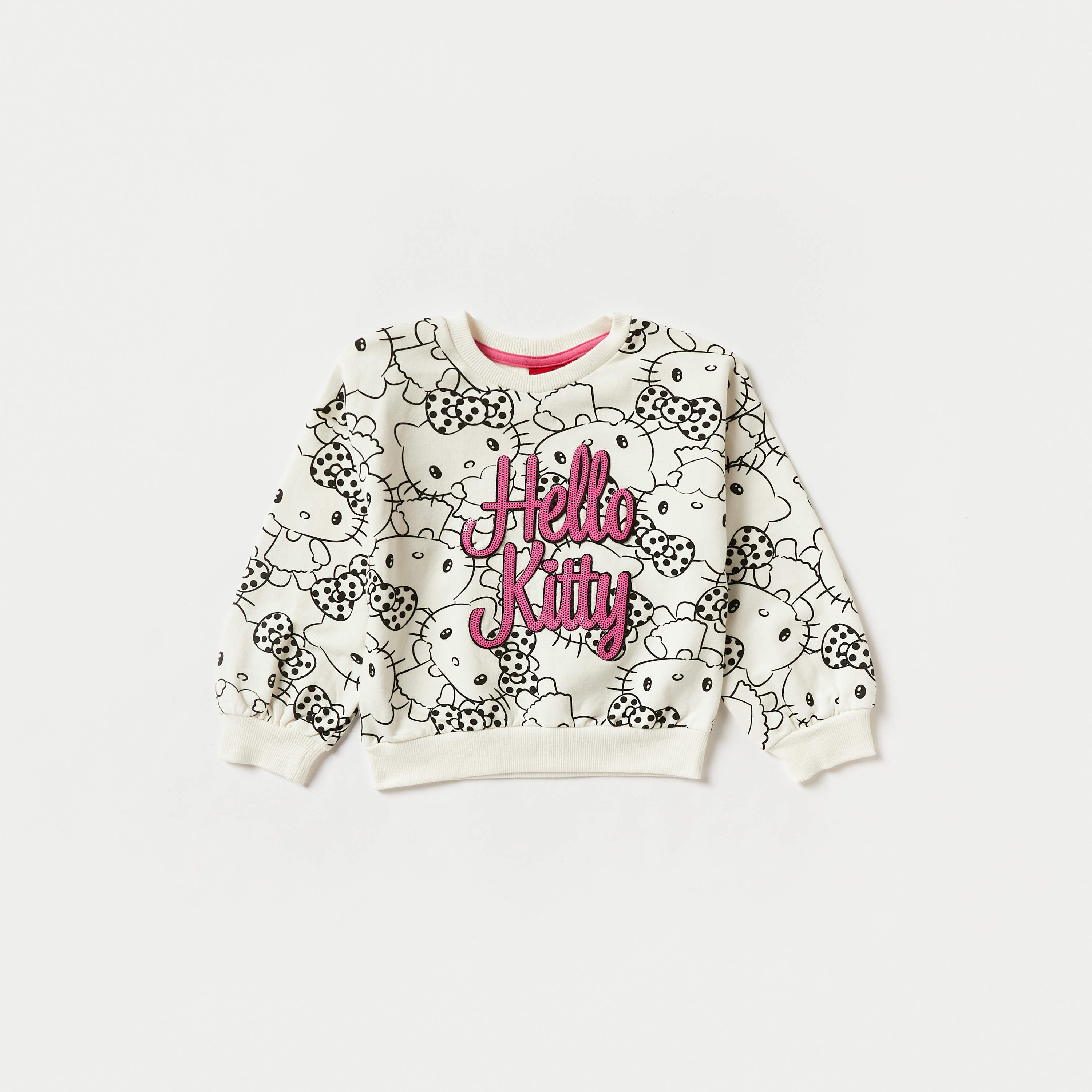 Sanrio Hello Kitty Print Sweatshirt and Jog Pants Set-girls-clothing-setsandcoords-image-2