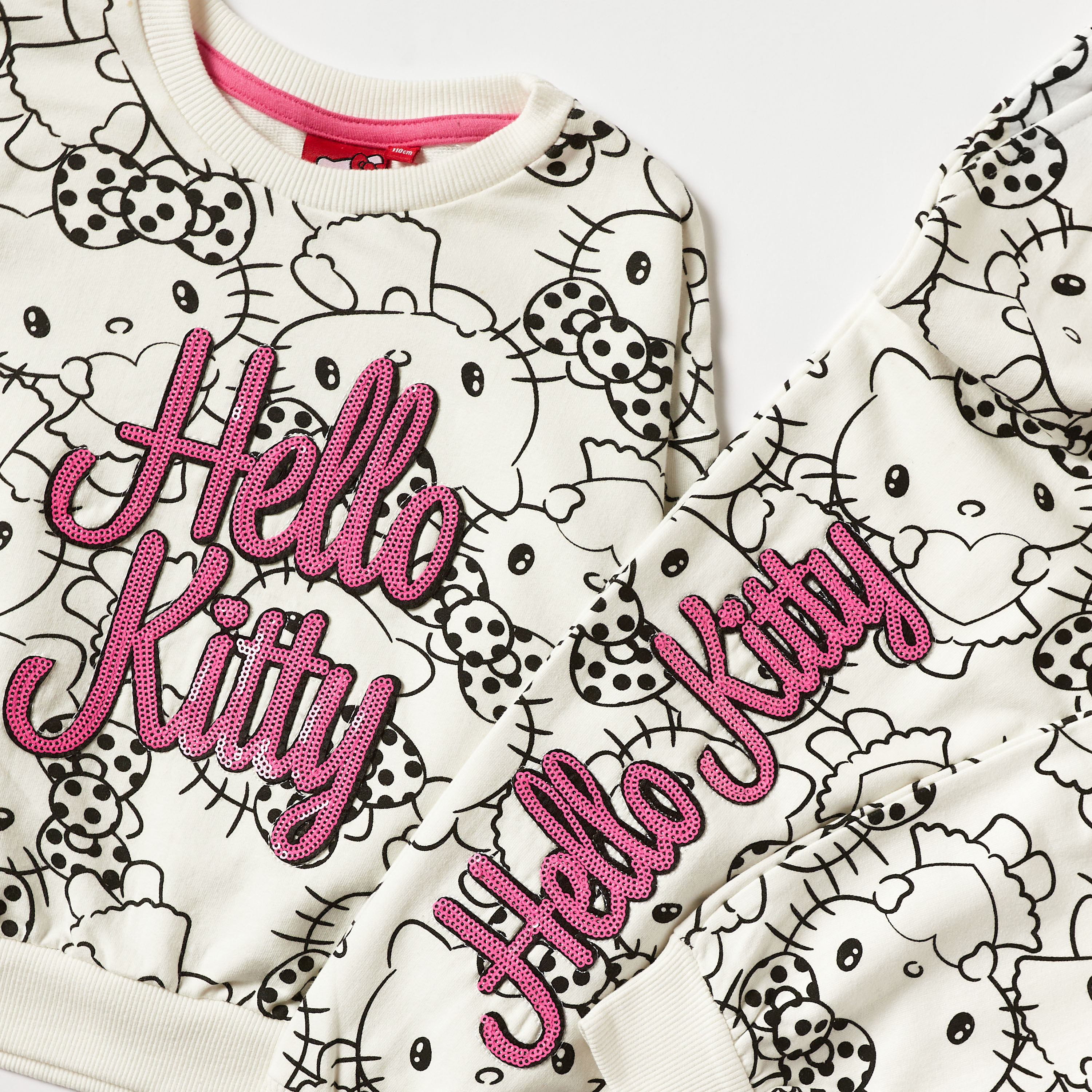 Sanrio Hello Kitty Print Sweatshirt and Jog Pants Set-girls-clothing-setsandcoords-image-4
