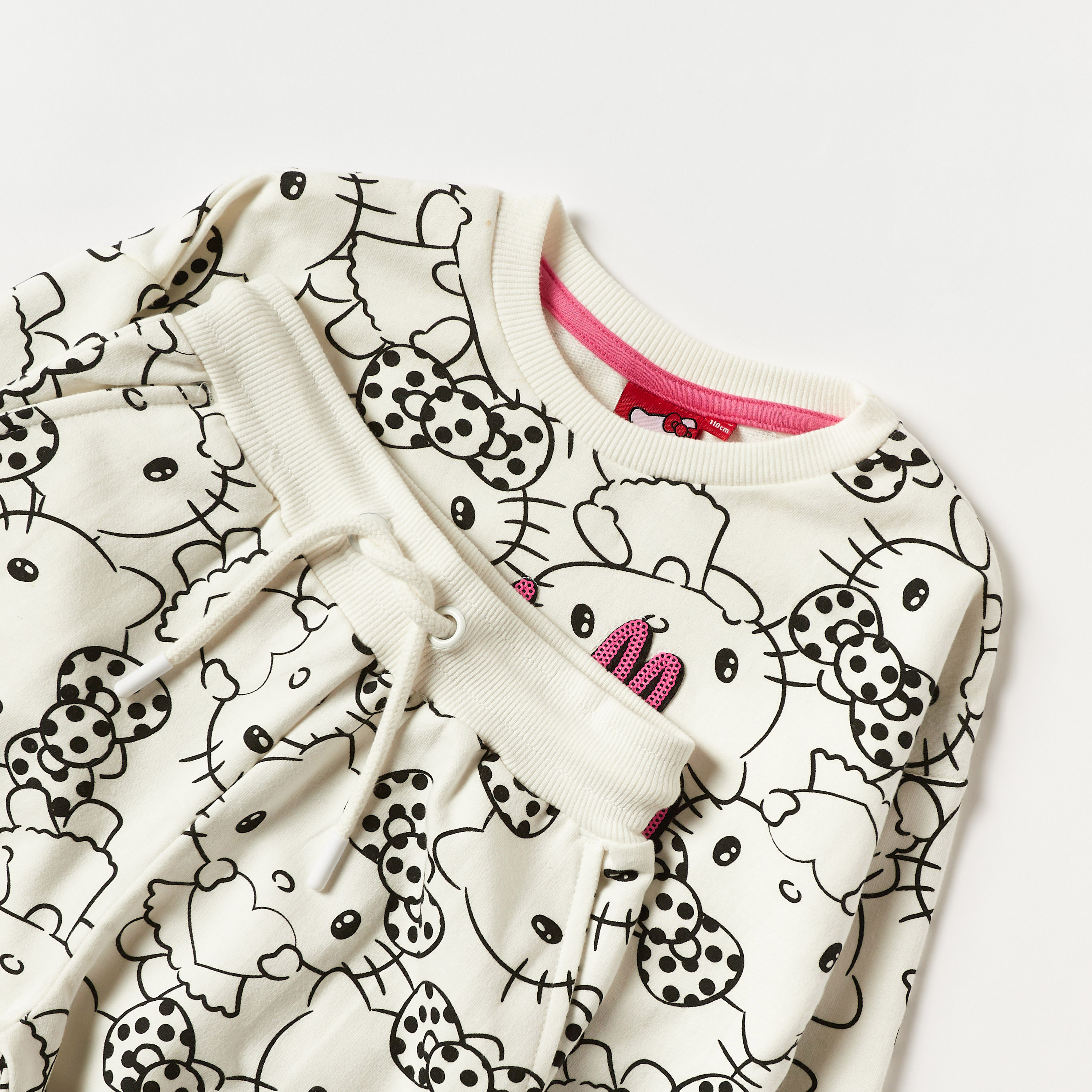 Sanrio Hello Kitty Print Sweatshirt and Jog Pants Set-girls-clothing-setsandcoords-image-5