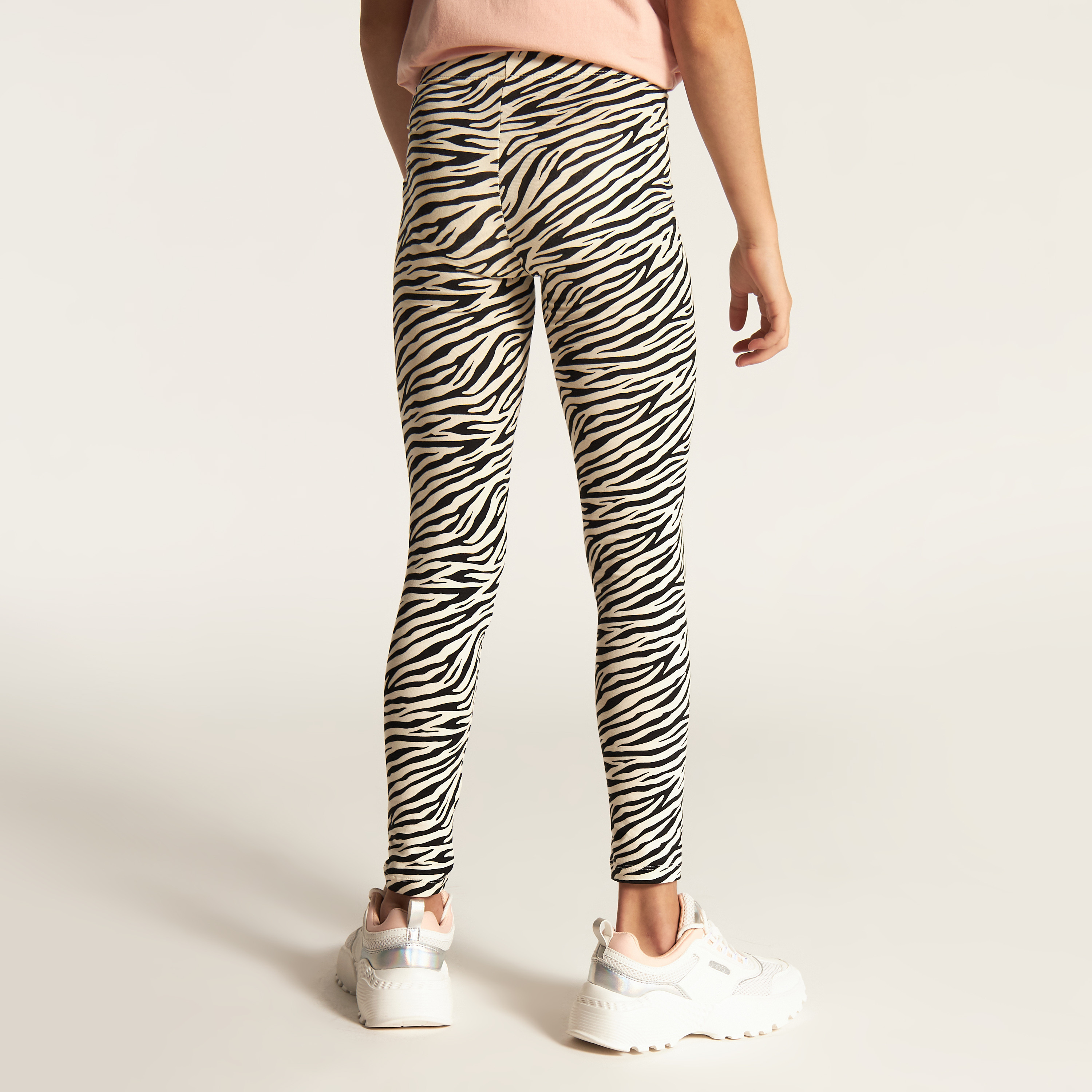 Minnie Mouse Print Leggings with Elasticated Waistband-girls-clothing-bottoms-leggings-image-4