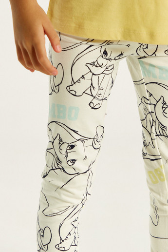 Disney Dumbo Printed Leggings with Elasticised Waistband