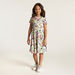 Snoopy Dog Print Dress with Round Neck and Short Sleeves-Dresses%2C Gowns and Frocks-thumbnail-3