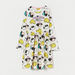 All Over Peanuts Print Round Neck A-line Dress with Long Sleeves-Dresses%2C Gowns and Frocks-thumbnailMobile-0
