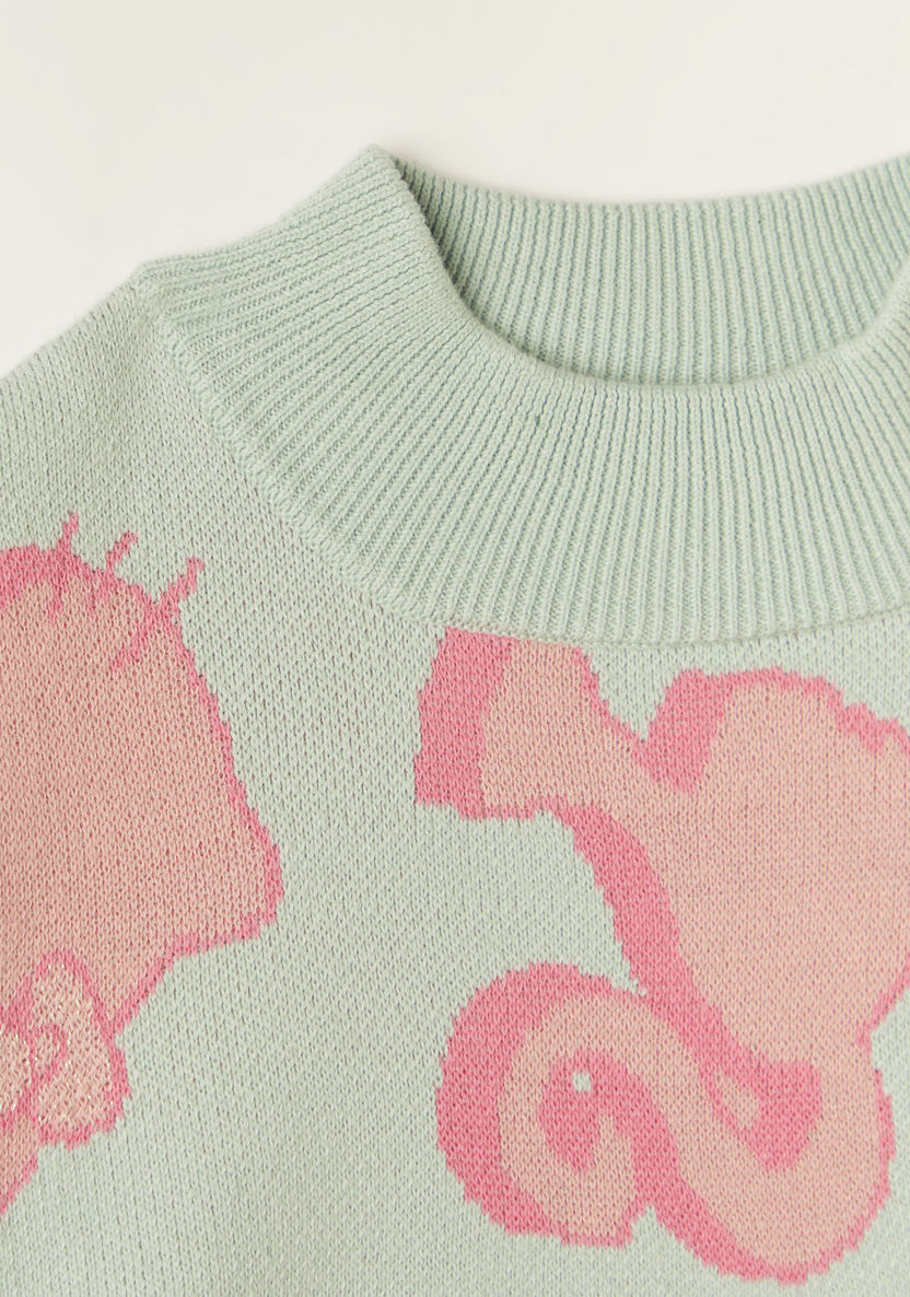 Sanrio Printed Long Sleeves Sweater with Ribbed Crew Neck-Sweaters and Cardigans-image-1