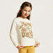 Tweety Print Crew Neck T-shirt with Long Sleeves-T Shirts-thumbnailMobile-1