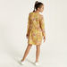 Tweety Print Dress with Round Neck and Long Sleeves-Dresses%2C Gowns and Frocks-thumbnailMobile-3