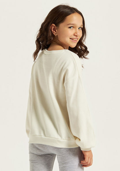 TV Tokyo Sakura Print Sweatshirt with Long Sleeves and Round Neck-Sweatshirts-image-3