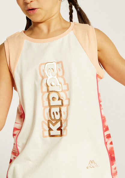 Kappa Printed Sleeveless T-shirt with Crew Neck