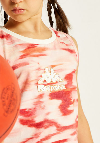 Kappa Printed Sleeveless T-shirt with Round Neck