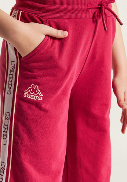 Kappa Printed Track Pants with Drawstring Closure and Pockets