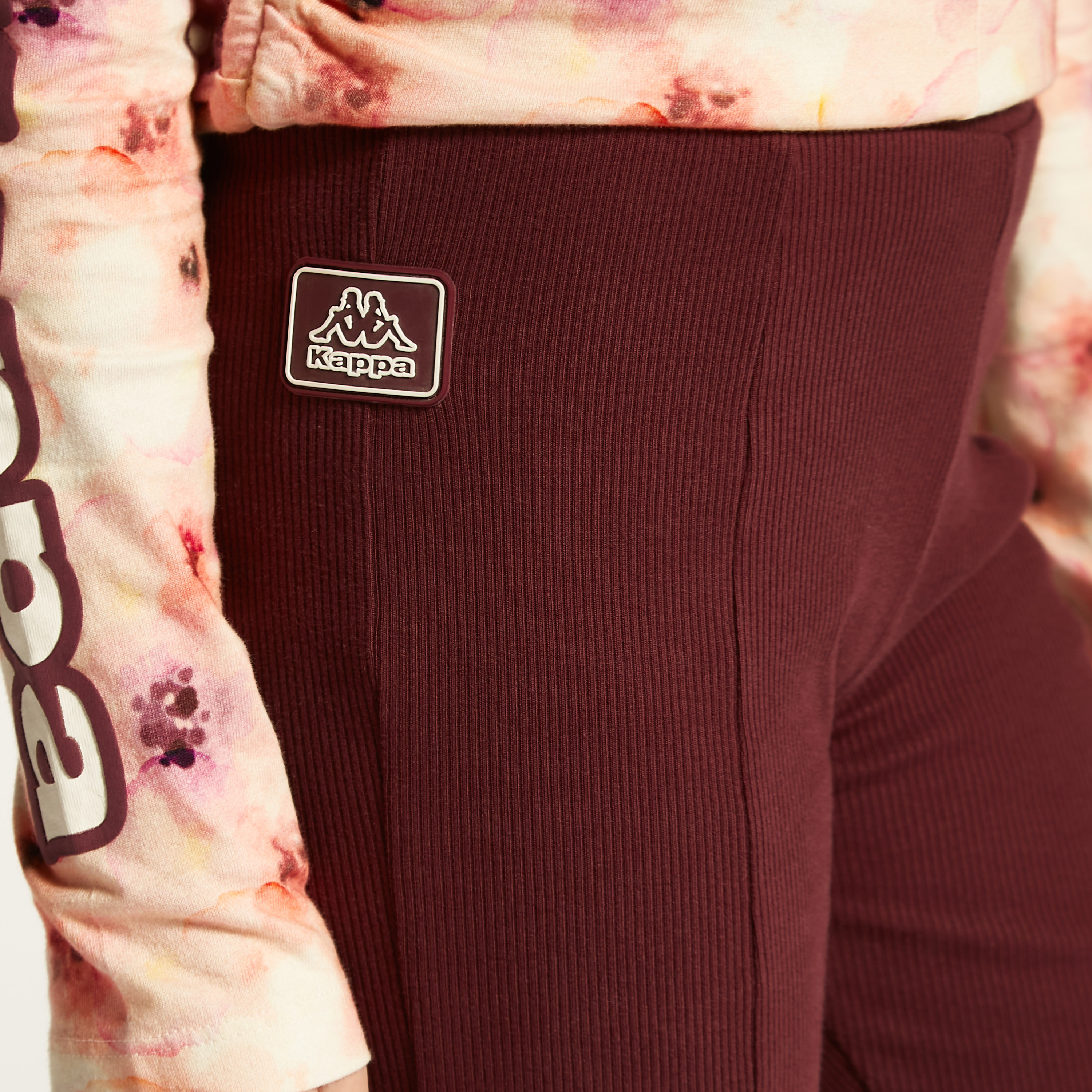 Kappa Logo Detail Flared Pants with Elasticised Waistband and Slits-girls-clothing-bottoms-trousers-image-3