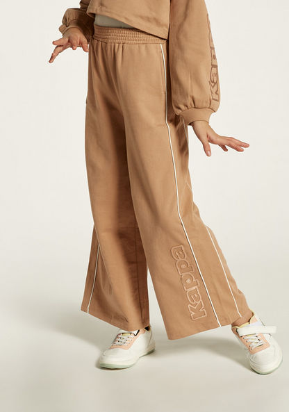 Kappa Solid Track Pants with Elasticated Waistband and Pockets