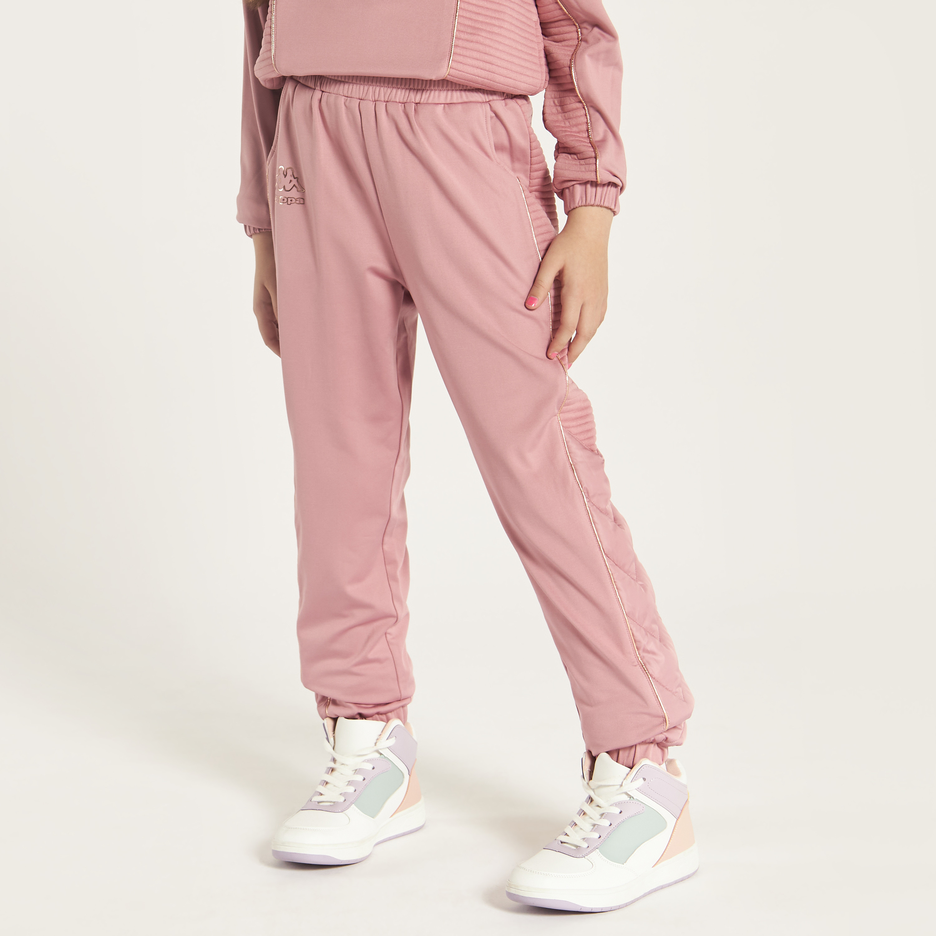 Buy Kappa Textured Joggers with Elasticated Waistband and