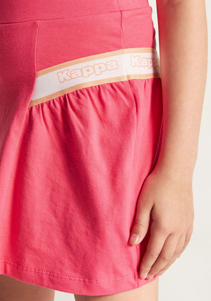 Kappa Logo Print Skirt with Elasticated Waistband-Skirts-image-2