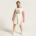 Kappa Logo Print Sweat Dress with Hood and Snap Buttons-Dresses%2C Gowns and Frocks-thumbnailMobile-0