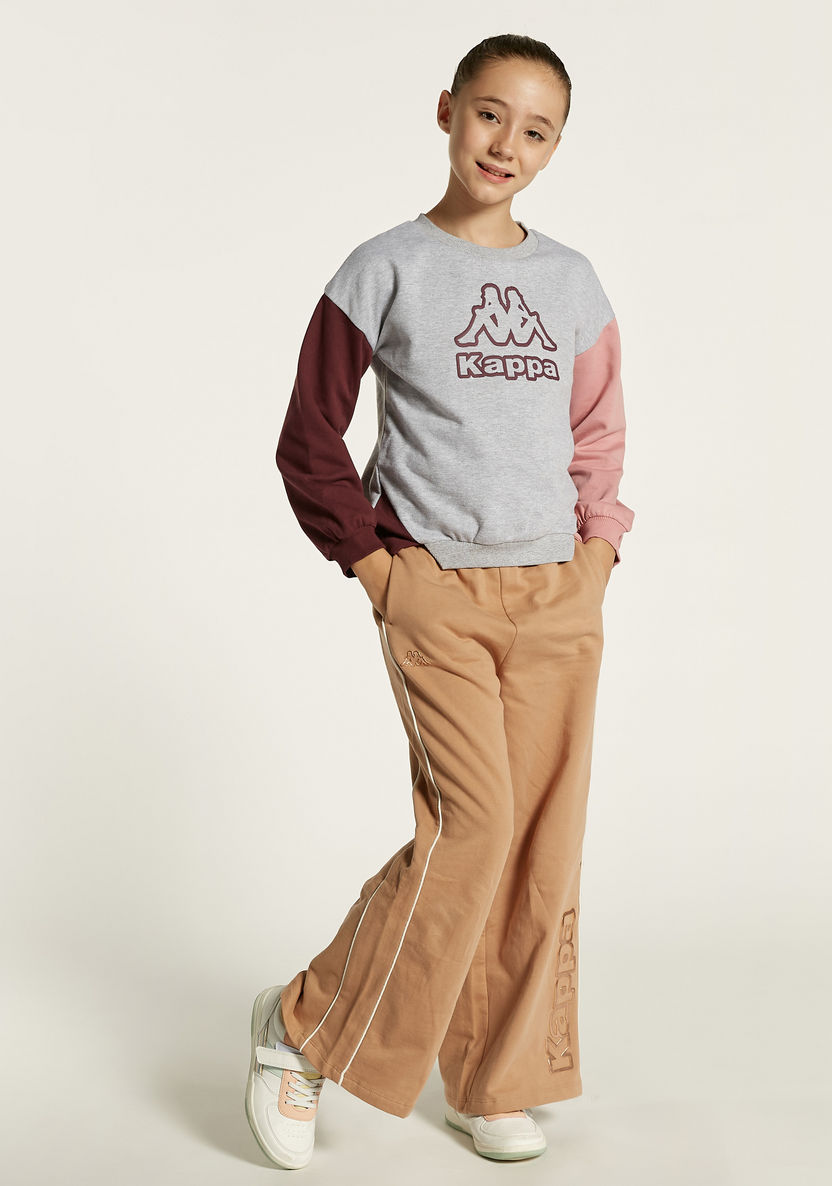Kappa Colourblock Sweatshirt with Crew Neck and Long Sleeves-Jackets-image-0