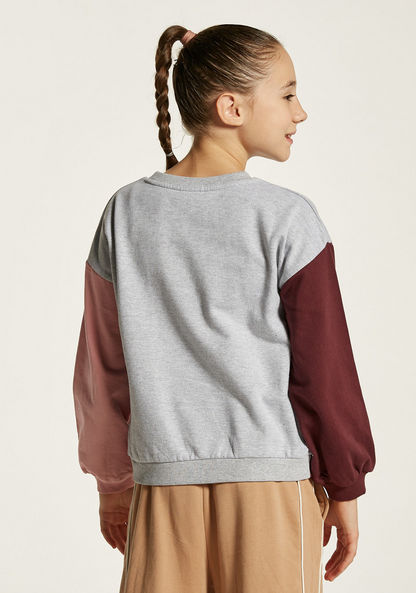 Kappa Colourblock Sweatshirt with Crew Neck and Long Sleeves-Jackets-image-3