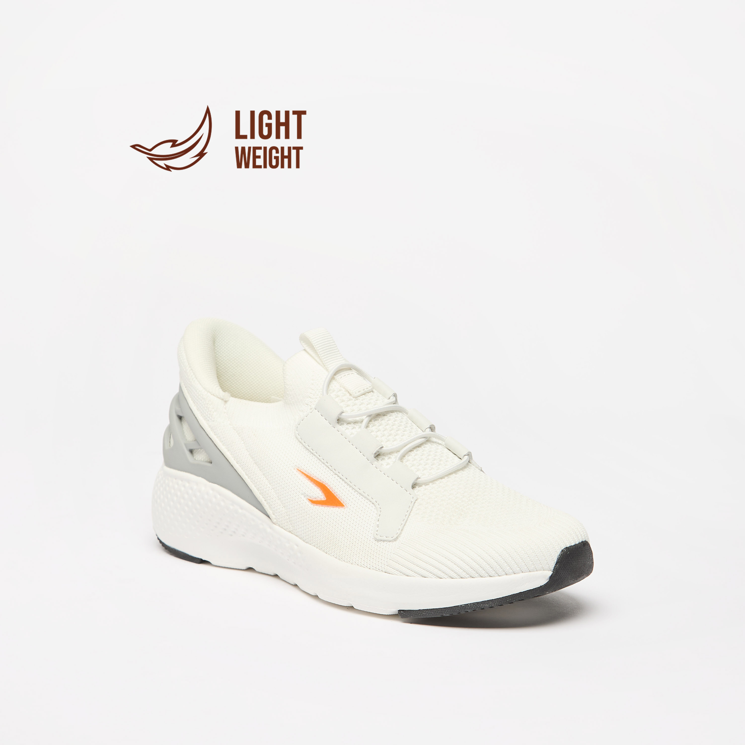 Dash Textured Lightweight Sports Shoes with Lace Up Closure