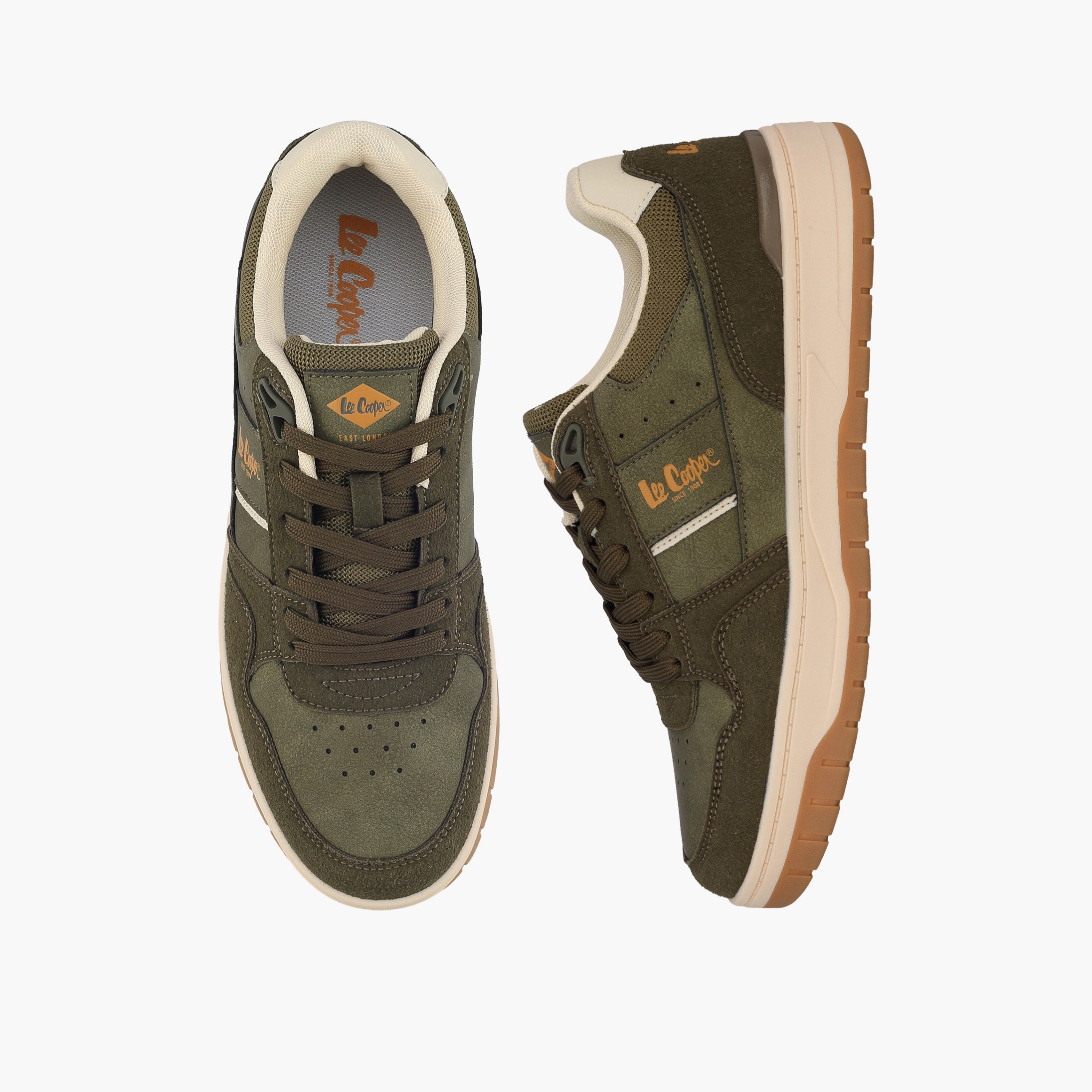 Lee Cooper Panelled Lace-Up Ankle Sneakers-men-shoes-sneakers-image-1