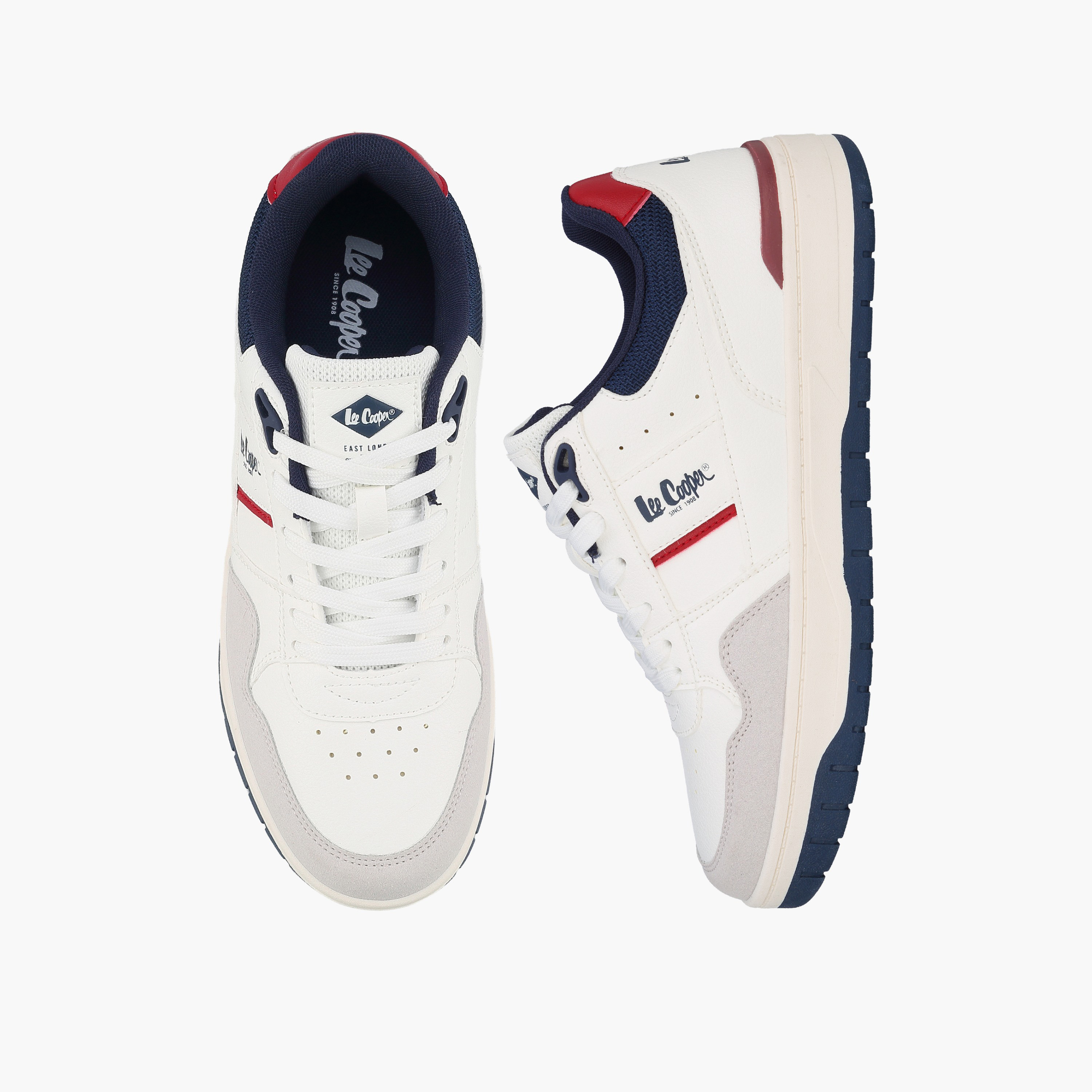 Lee Cooper Panelled Lace-Up Ankle Sneakers-men-shoes-sneakers-image-1