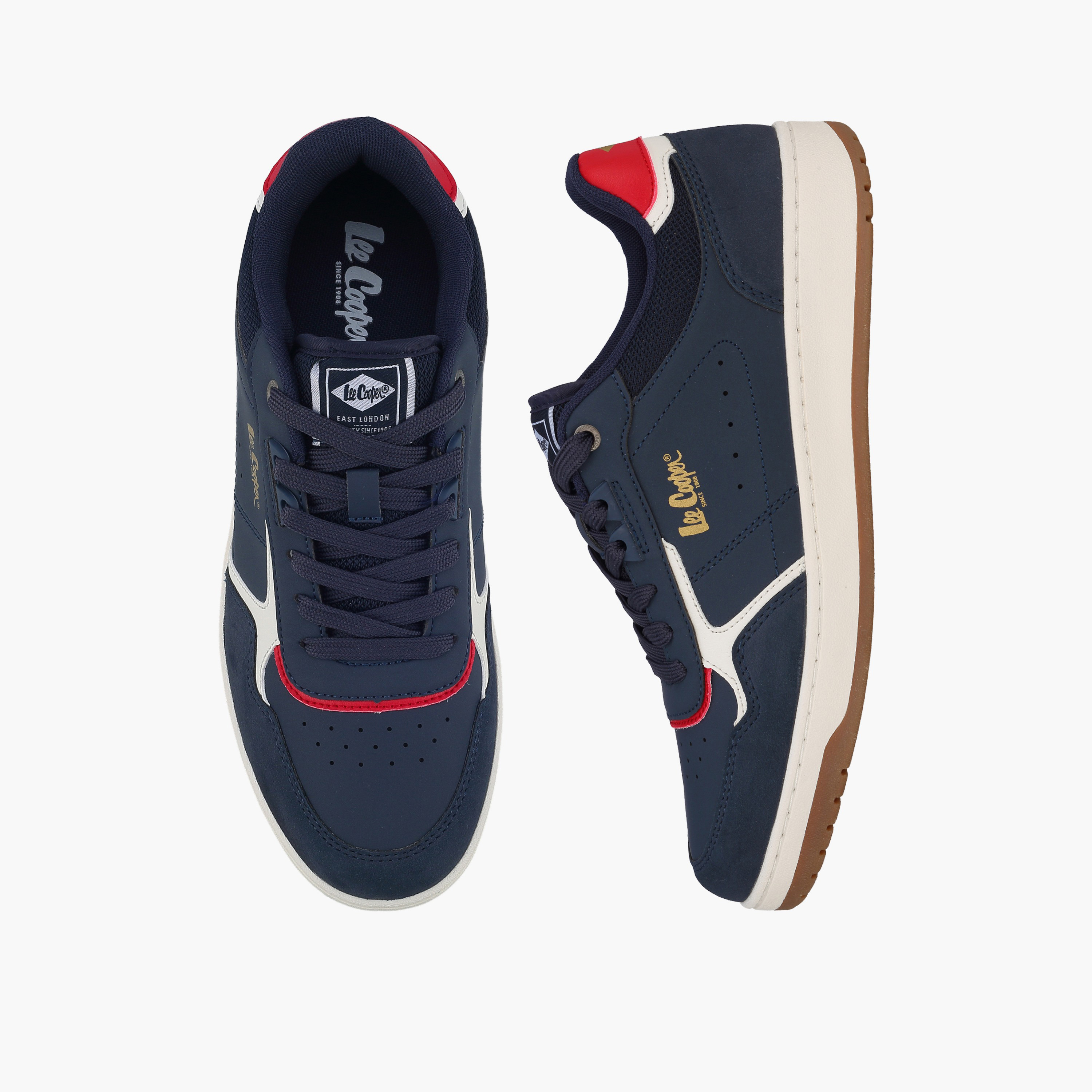 Lee Cooper Men Panelled Lace-Up Ankle Sneakers-men-shoes-sneakers-image-1