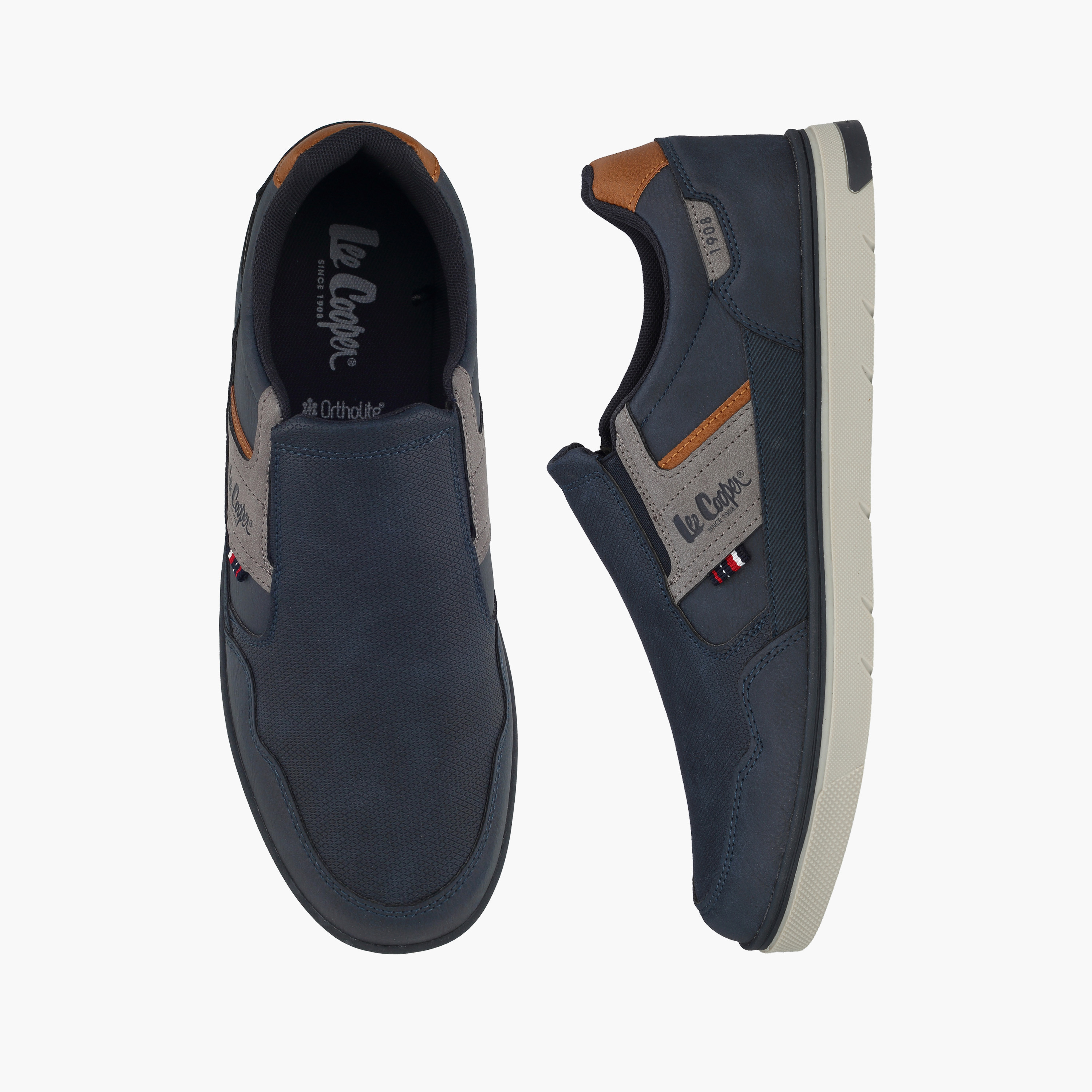 Lee Cooper Men Panelled Slip-On Loafers-men-shoes-loafersandmoccasins-image-1