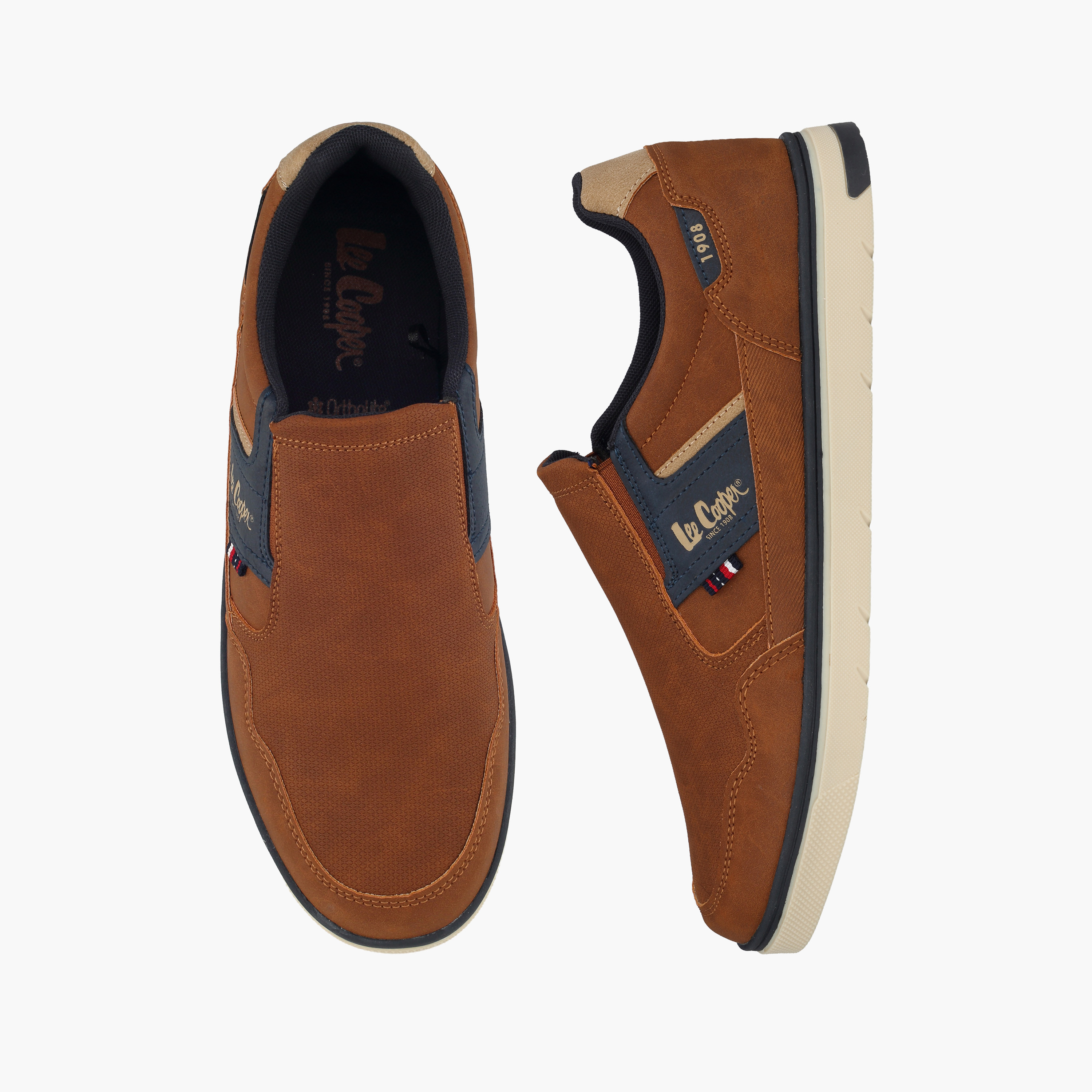Lee Cooper Men Panelled Slip-On Loafers-men-shoes-loafersandmoccasins-image-1